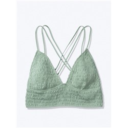 SMOCKED TRIANGLE BRALETTE