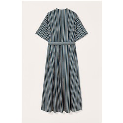 LIMITED EDITION STRIPED BELTED DRESS