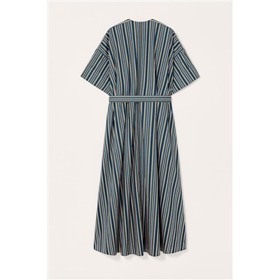 LIMITED EDITION STRIPED BELTED DRESS
