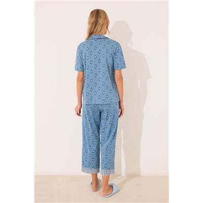 Pijama camisero Capri 100% algodón paisley