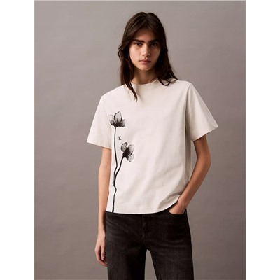 New Arrival Floral Graphic Boxy T-Shirt