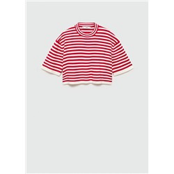 Camiseta crop rayas