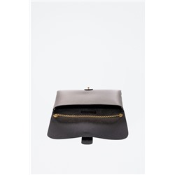 Bandolera de piel - Gris - Firenze Artegiani