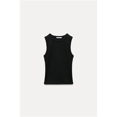 SLEEVELESS RIBBED TOP