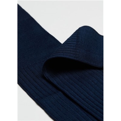 Lange gerippte Herrensocken mit Fil d‘Ecosse