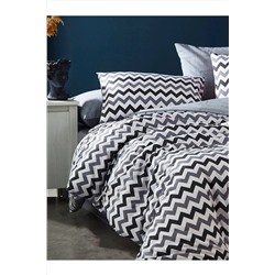 Lotusline Home Zigzag Desen Pamuklu Çift Kişilik Nevresim Takımı - Seti Zigzag Nevresim Seti