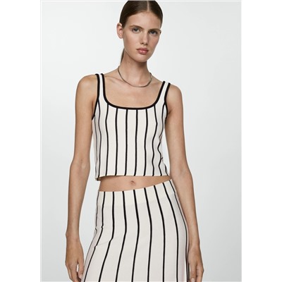 Top crop punto rayas