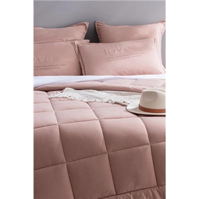 Bobigny SuperSoft Tek Kişilik Comforter Set - Pudra