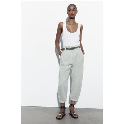 Z1975 BAGGY HIGH-WAIST PAPERBAG JEANS WITH BELT