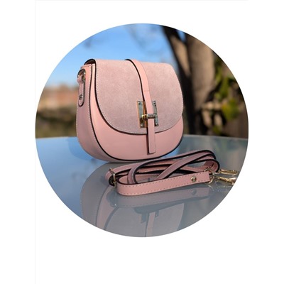 Итальянская сумка из натуральной кожи от AB.ZAPATOS PELLE · 2704 Rose