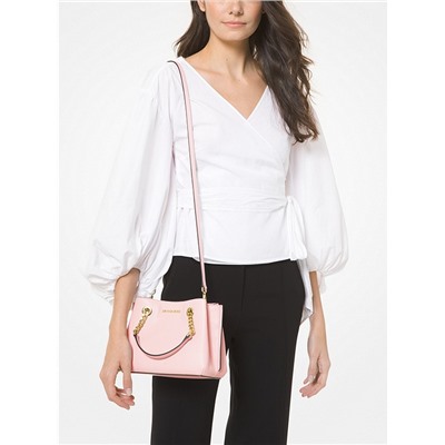 MICHAEL MICHAEL KORS Teagen Small Pebbled Leather Messenger Bag