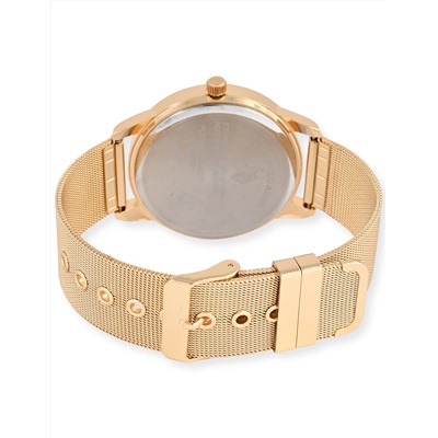 HIS AND HERS GOLD MESH STRAP WATCH SET