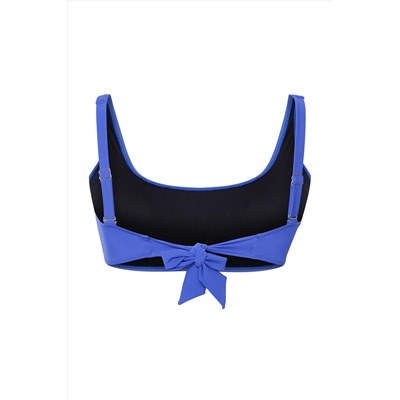 Mavi Kare Yaka Bralette Büyük Beden Bikini Üstü TBBSS23CT00005
