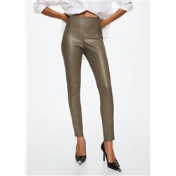 Leggings efecto piel -  Mujer | MANGO OUTLET Melilla