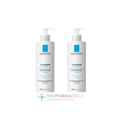 La Roche Posay Lipikar Lait Relipidant Corps Anti-Dessechement 2x400mlLot  × 2