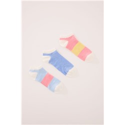 Pack 3 calcetines cortos print rayas