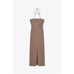 JEWEL COLLAR MIDI DRESS