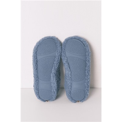 Zapatillas casa borreguito azul