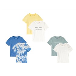 LUPILU® Kleinkinder/Kinder Jungen T-Shirt, 2 Stück, mit Rundhalsausschnitt