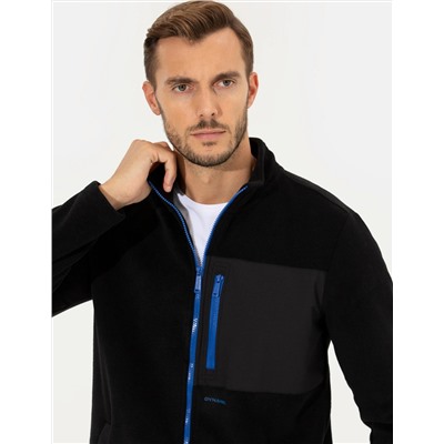 Siyah Regular Fit Polar Hırka