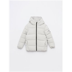 QUILTED JACKET WITH SLOGAN