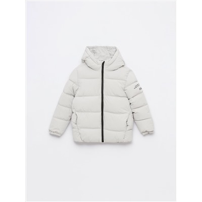 QUILTED JACKET WITH SLOGAN
