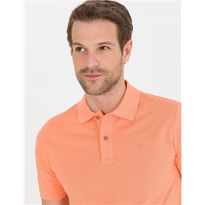 Pembe Slim Fit Polo Yaka Basic Tişört