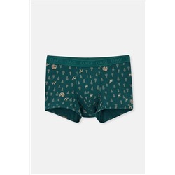 Dagi, Koyu Yeşil 4210 Desenli Mıcro Modal Boxer