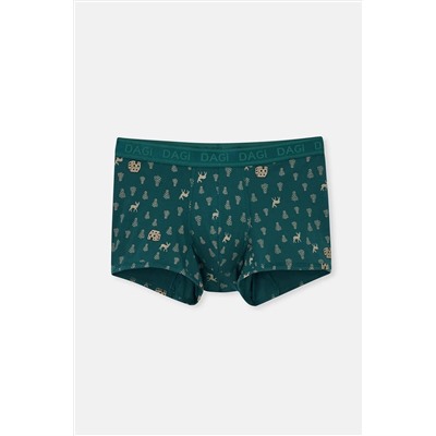 Dagi, Koyu Yeşil 4210 Desenli Mıcro Modal Boxer