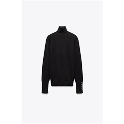 PLAIN KNIT SWEATER WITH BUTTONS