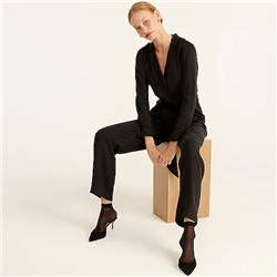 Eco cupro tuxedo jumpsuit