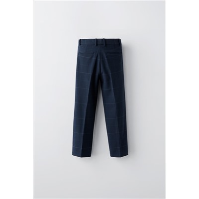 CHECK SUIT TROUSERS