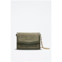 Bandolera de piel Kaia Verde botella