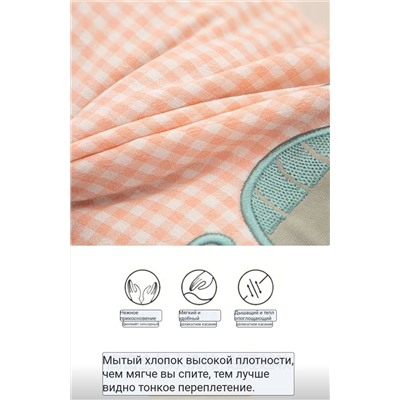 Детская подушка из хлопка с наполнением из гречневой шелухи