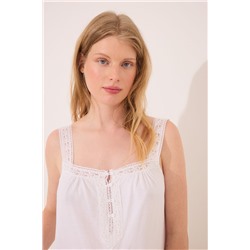 Camisón corto "maternity" blanco encaje