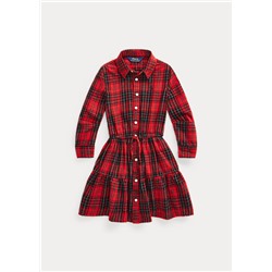 Girls 2-6x Plaid Cotton Twill Shirtdress
