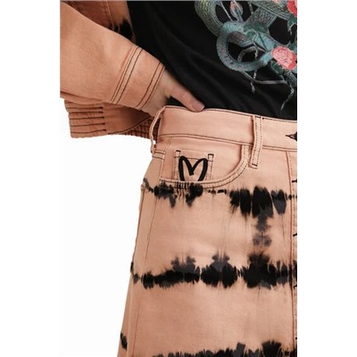Minifalda vaquera tie-dye