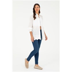 Kadın Koyu Mavi Skinny Fit Jean Pantolon