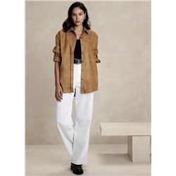 Banana Republic Factory - OVERSIZED VEGAN SUEDE SHIRT