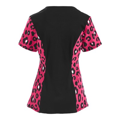 Cherokee Infinity Scrubs Fierce Things First Carmine Antimicrobial Print Top