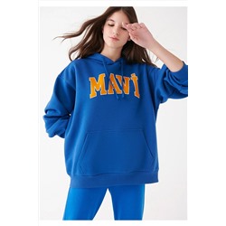 Mavi Logo Baskılı Kapüşonlu Sweatshirt Oversize/geniş Kesim 1600361-70770