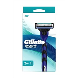 Gillette, Mach 3 Sport Tıraş Makinesi 2'li Yedek Tıraş Bıçağı