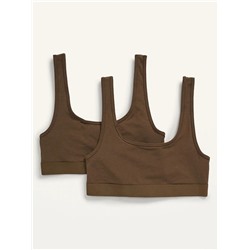 Supima® Cotton-Blend Bralette Top 2-Pack for Women