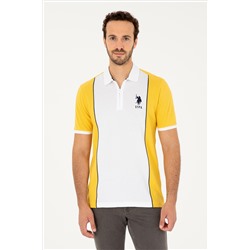 Erkek Regular Fit Polo Yaka Safran Tişört
