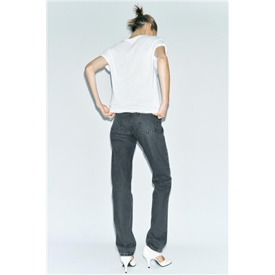 ZW COLLECTION STRAIGHT LOW-RISE JEANS