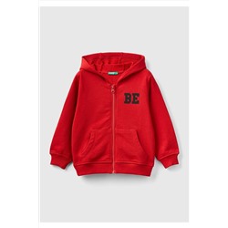 United Colors of Benetton Erkek Çocuk 0V3 Benetton Logolu Sweatshirt Koyu Kırmızı 223A3J68G5023