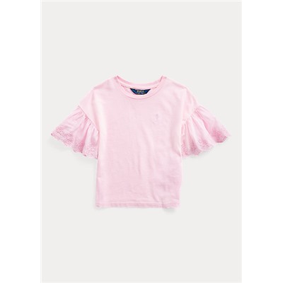 Girls 2-6x Eyelet Cotton-Modal Top