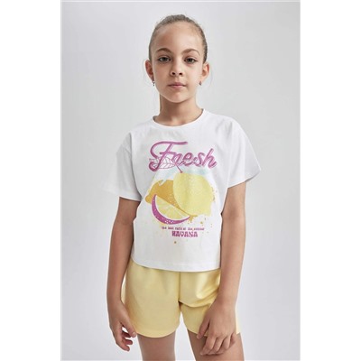Kız Çocuk Regular Fit Kısa Kollu Tişört