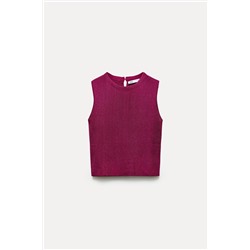 PLAIN METALLIC THREAD KNIT TOP