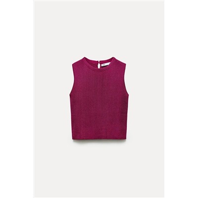 PLAIN METALLIC THREAD KNIT TOP